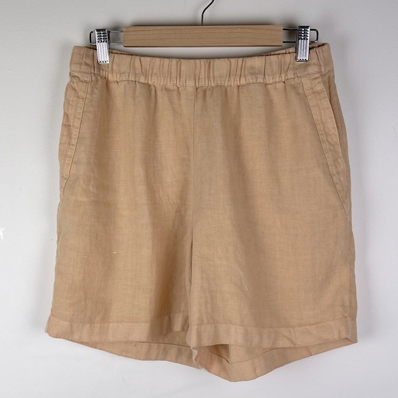 J. Jill Pure Jill | Beachy Coastal Trapunto Linen Shorts Parchment | S - Picture 2 of 11